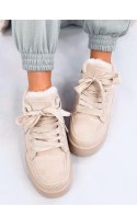 Sneakersy na platformie ocieplane SKINNER BEIGE - Inello