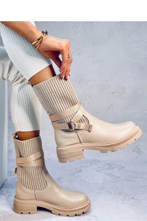 Botki z elastyczną cholewką SHAFFER KHAKI - Inello Botki z elastyczną cholewką SHAFFER KHAKI - Inello