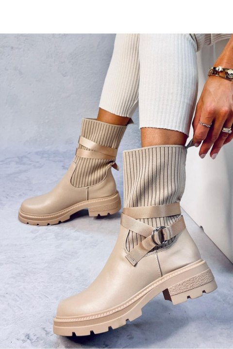 Botki z elastyczną cholewką SHAFFER KHAKI - Inello Botki z elastyczną cholewką SHAFFER KHAKI - Inello
