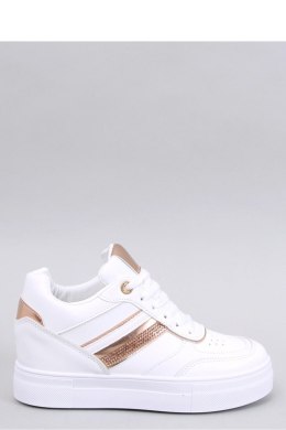 Sneakersy na koturnie EYSON WHITE/CHAMPAGNE - Inello