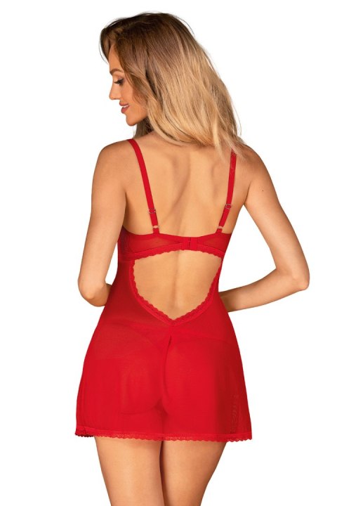 Komplet Model Chilisa babydoll Red - Obsessive Komplet Model Chilisa babydoll Red - Obsessive