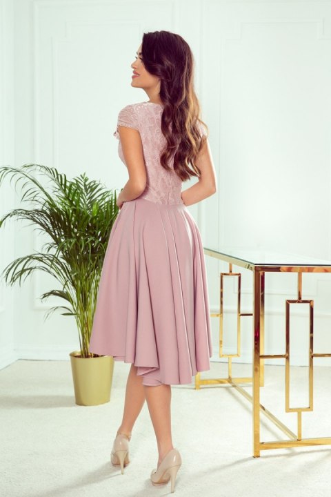 Sukienka Model Patricia 300-1 Powder Pink - Numoco Sukienka Model Patricia 300-1 Powder Pink - Numoco