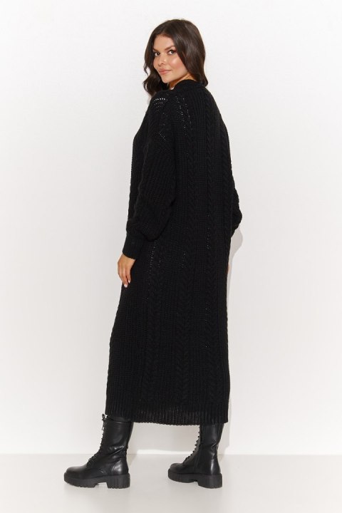 Sweter Kardigan Model NU_S91 Black - Numinou Sweter Kardigan Model NU_S91 Black - Numinou