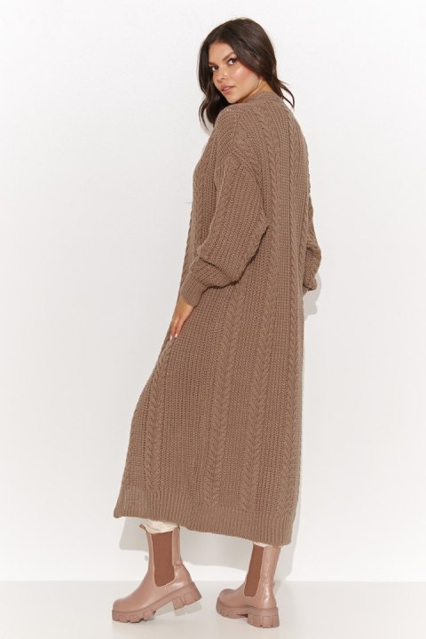 Sweter Kardigan Model NU_S91 Cappuccino - Numinou Sweter Kardigan Model NU_S91 Cappuccino - Numinou