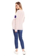 Sweter Ciążowy Model 40023 Powder Pink - PeeKaBoo