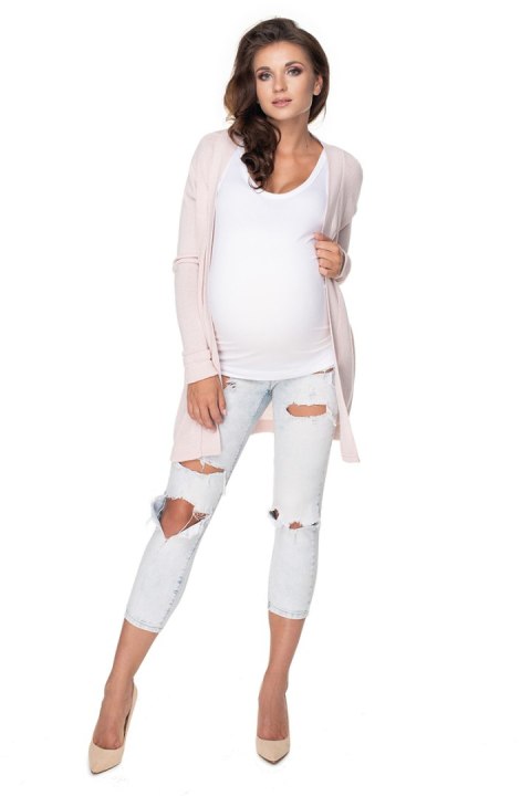Sweter Kardigan Model 40043 Powder Pink - PeeKaBoo Sweter Kardigan Model 40043 Powder Pink - PeeKaBoo