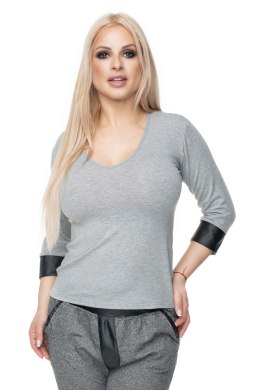 Bluzka Model 0102 Grey - PeeKaBoo