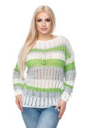 Sweter Damski Model 30060 Cream/Green - PeeKaBoo