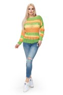 Sweter Damski Model 30060 Green/Orange - PeeKaBoo