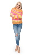 Sweter Damski Model 30060 Pink/Yellow - PeeKaBoo