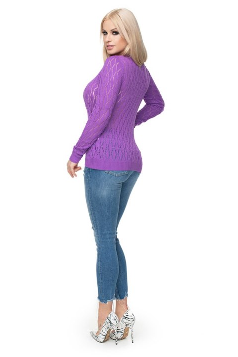 Sweter Damski Model 70018 Violet - PeeKaBoo Sweter Damski Model 70018 Violet - PeeKaBoo