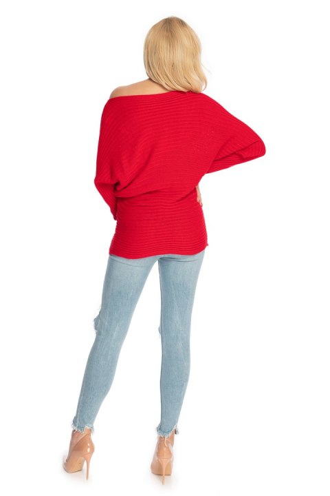 Sweter Damski Model 70036 Red - PeeKaBoo Sweter Damski Model 70036 Red - PeeKaBoo