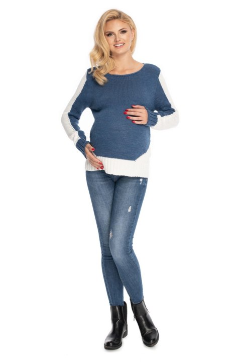 Sweter Damski Model 70038 Jeans - PeeKaBoo Sweter Damski Model 70038 Jeans - PeeKaBoo