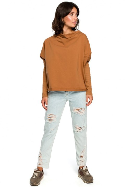 Bluza Damska Model B094 Carmel - BeWear Bluza Damska Model B094 Carmel - BeWear