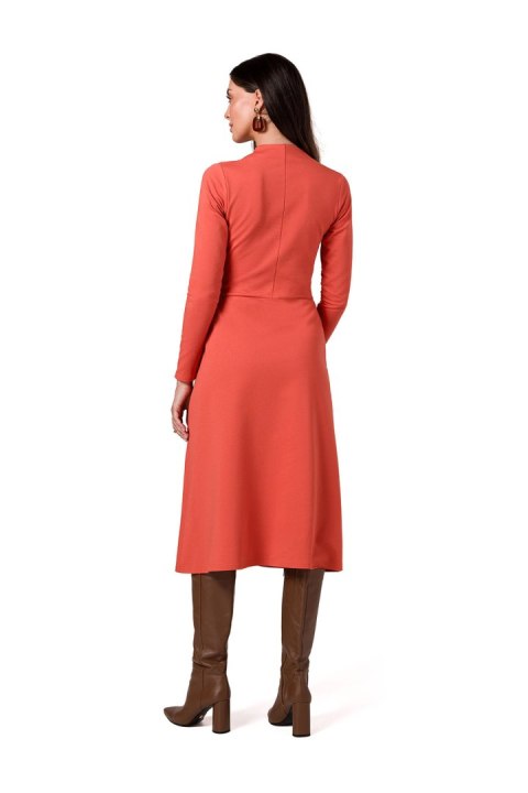 Sukienka Model B266 Cegła - BeWear Sukienka Model B266 Cegła - BeWear