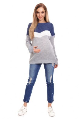 Sweter Ciążowy Model 40023 Jeans - PeeKaBoo