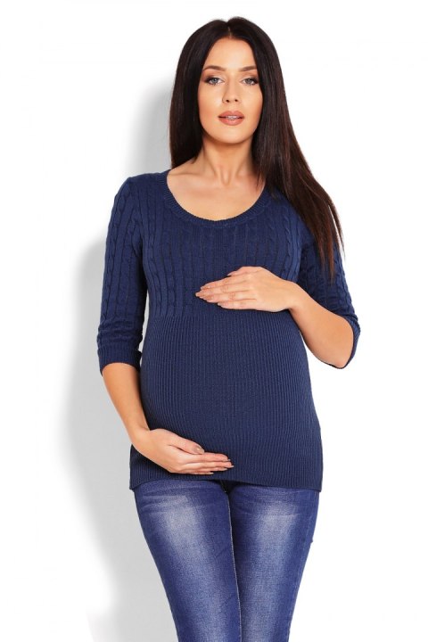 Sweter Damski Model 70008C Petrol Navy - PeeKaBoo