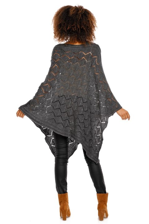 Sweter Poncho model 30012 Graphit - PeeKaBoo Sweter Poncho model 30012 Graphit - PeeKaBoo