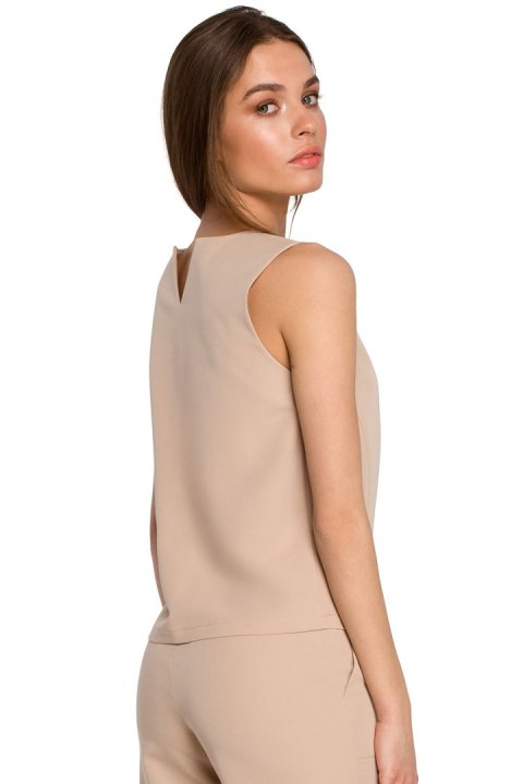 Bluzka Model S257 Beige - Stylove Bluzka Model S257 Beige - Stylove