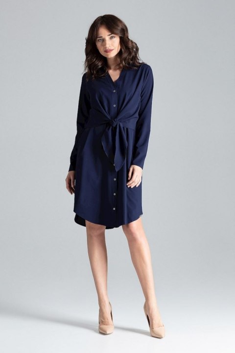 Sukienka Model L031 Navy - Lenitif Sukienka Model L031 Navy - Lenitif