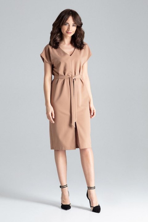 Sukienka Model L032 Brown - Lenitif Sukienka Model L032 Brown - Lenitif