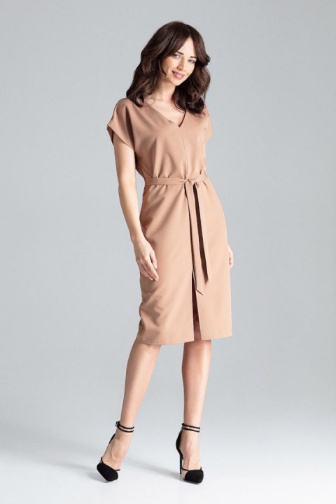 Sukienka Model L032 Brown - Lenitif Sukienka Model L032 Brown - Lenitif
