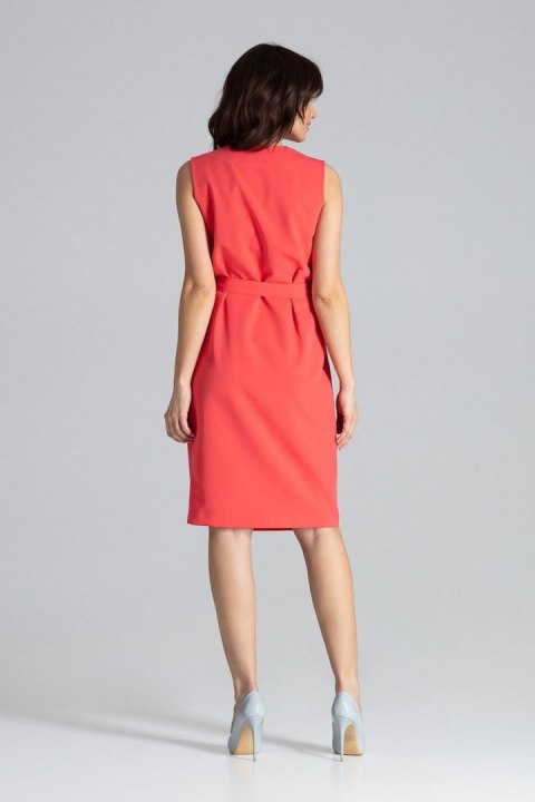 Sukienka Model L037 Coral - Lenitif Sukienka Model L037 Coral - Lenitif