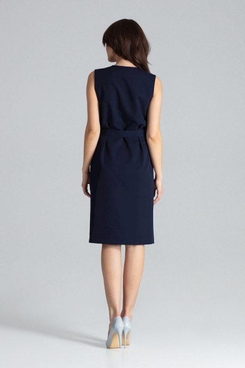 Sukienka Model L037 Navy - Lenitif Sukienka Model L037 Navy - Lenitif