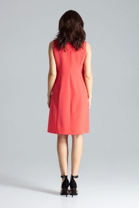 Sukienka Model L044 Coral - Lenitif Sukienka Model L044 Coral - Lenitif