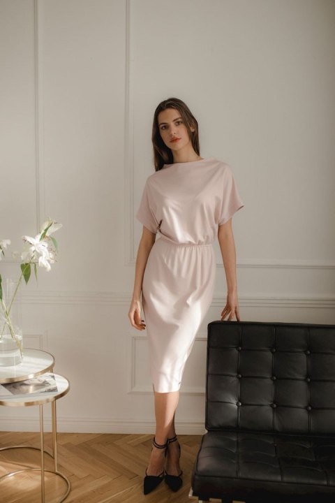 Sukienka Model L087 Pink - Lenitif Sukienka Model L087 Pink - Lenitif
