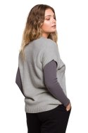 Bezrękawnik Model BK076 Grey - BE Knit