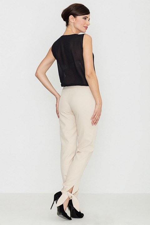 Spodnie Damskie Model K393 Beige - Lenitif Spodnie Damskie Model K393 Beige - Lenitif
