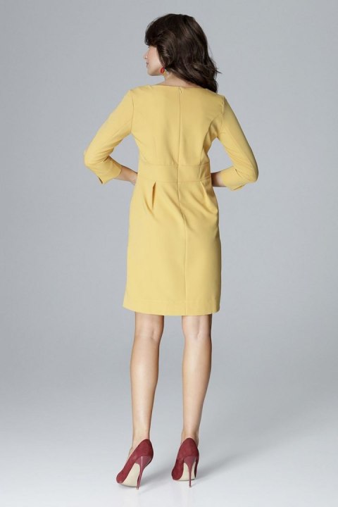 Sukienka Model L004 Yellow - Lenitif Sukienka Model L004 Yellow - Lenitif