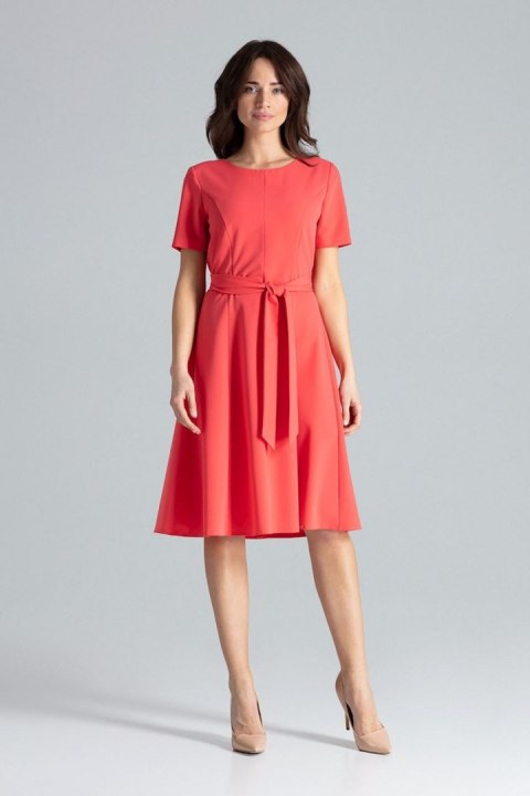 Sukienka Model L043 Coral - Lenitif Sukienka Model L043 Coral - Lenitif