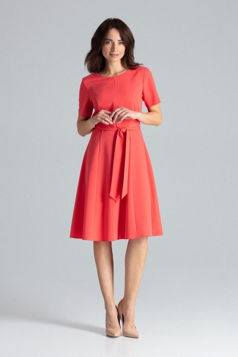 Sukienka Model L043 Coral - Lenitif Sukienka Model L043 Coral - Lenitif