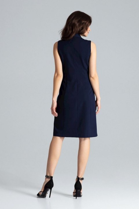 Sukienka Model L044 Navy - Lenitif Sukienka Model L044 Navy - Lenitif