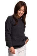 Sweter Damski Model BK052 Grafit - BE Knit