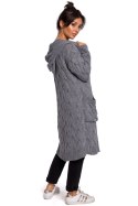 Sweter Kardigan Model BK033 Grey - BE Knit