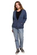 Sweter Kardigan Model BK074 Blue - BE Knit