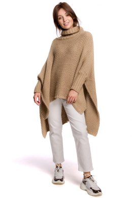 Sweter Ponczo Model BK049 Camel - BE Knit