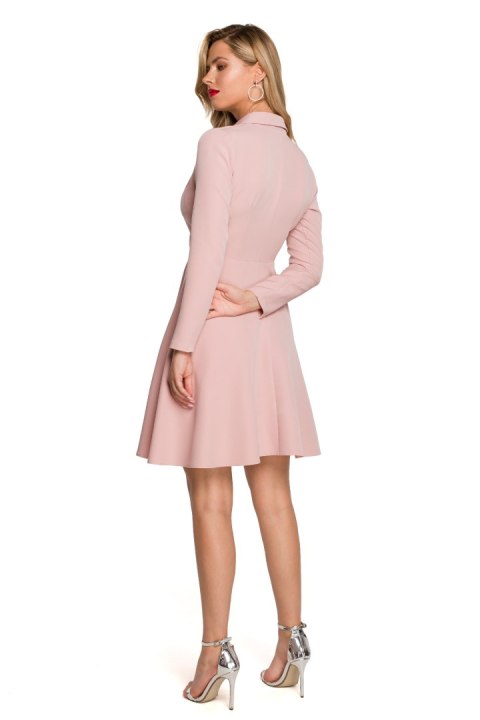 Sukienka Model K138 Dirty Pink - Makover Sukienka Model K138 Dirty Pink - Makover