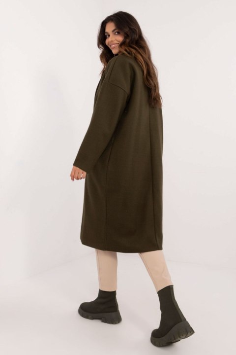 Płaszcz Damski Model TW-PL-BI-7298-2.14 Khaki - Och Bella Płaszcz Damski Model TW-PL-BI-7298-2.14 Khaki - Och Bella