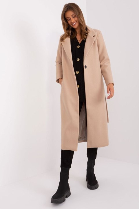 Płaszcz Damski Model TW-PL-BI-5312-1.31 Beige - Och Bella Płaszcz Damski Model TW-PL-BI-5312-1.31 Beige - Och Bella