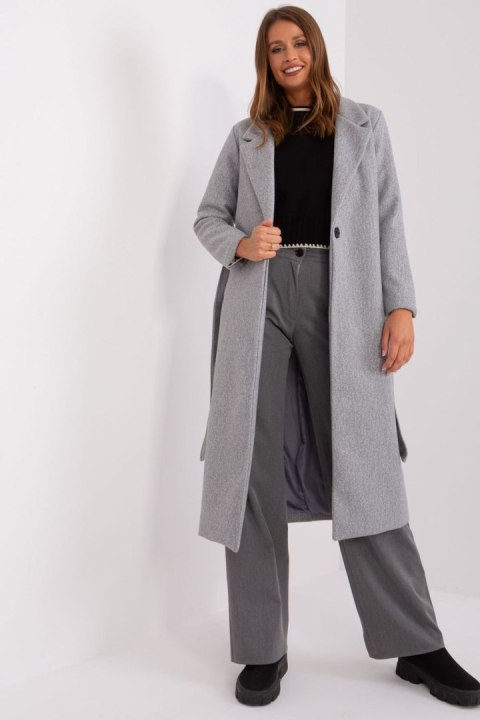 Płaszcz Damski Model TW-PL-BI-5312-1.31 Grey - Och Bella Płaszcz Damski Model TW-PL-BI-5312-1.31 Grey - Och Bella