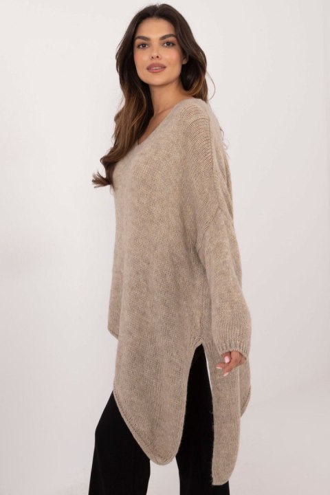 Sweter Damski Model TW-SW-BI-1925.85 Beige - Och Bella Sweter Damski Model TW-SW-BI-1925.85 Beige - Och Bella