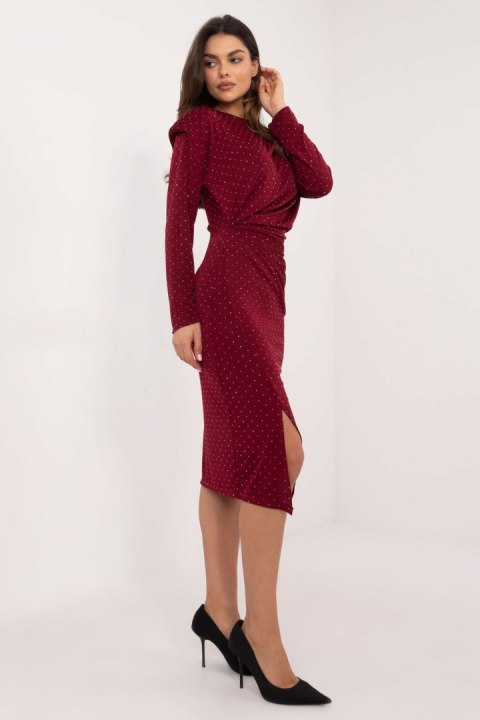 Sukienka Model DHJ-SK-18206.67 Bordo - Italy Moda Sukienka Model DHJ-SK-18206.67 Bordo - Italy Moda