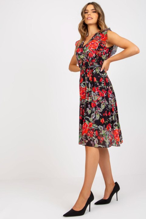 Sukienka Model DHJ-SK-N13198-3.05P Black/Red - Italy Moda Sukienka Model DHJ-SK-N13198-3.05P Black/Red - Italy Moda