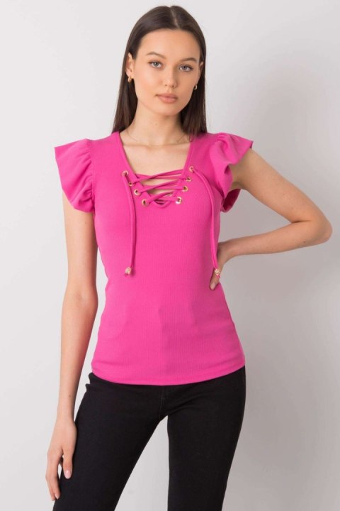 Bluzka Model DHJ-BZ-13301.34P Pink - Italy Moda Bluzka Model DHJ-BZ-13301.34P Pink - Italy Moda