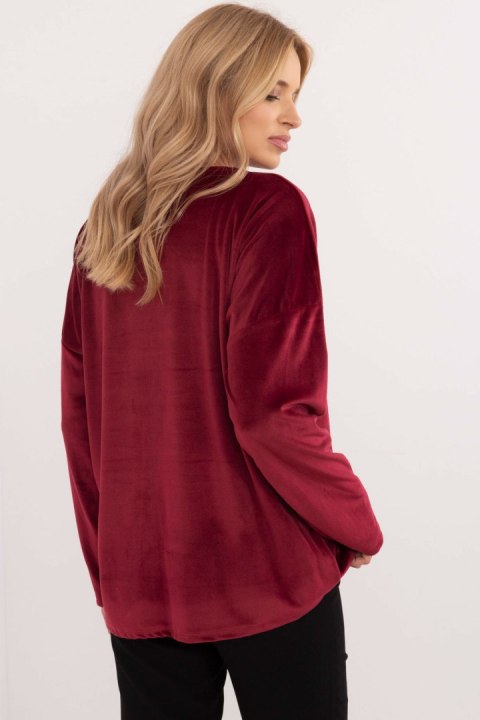 Bluzka Model DHJ-BZ-19916.03P Bordo - Italy Moda Bluzka Model DHJ-BZ-19916.03P Bordo - Italy Moda