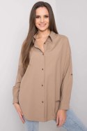 Koszula Damska Model EM-KS-004.42 Dark Beige - Ex Moda